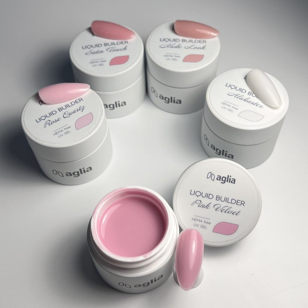 LIQUID BUILDER Pink Velvet -gel UV costruttore HEMA FREE