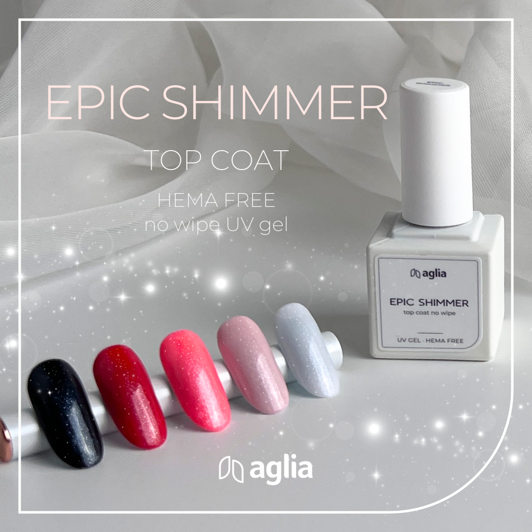 EPIC SHIMMER - no wipe top coat HEMA free